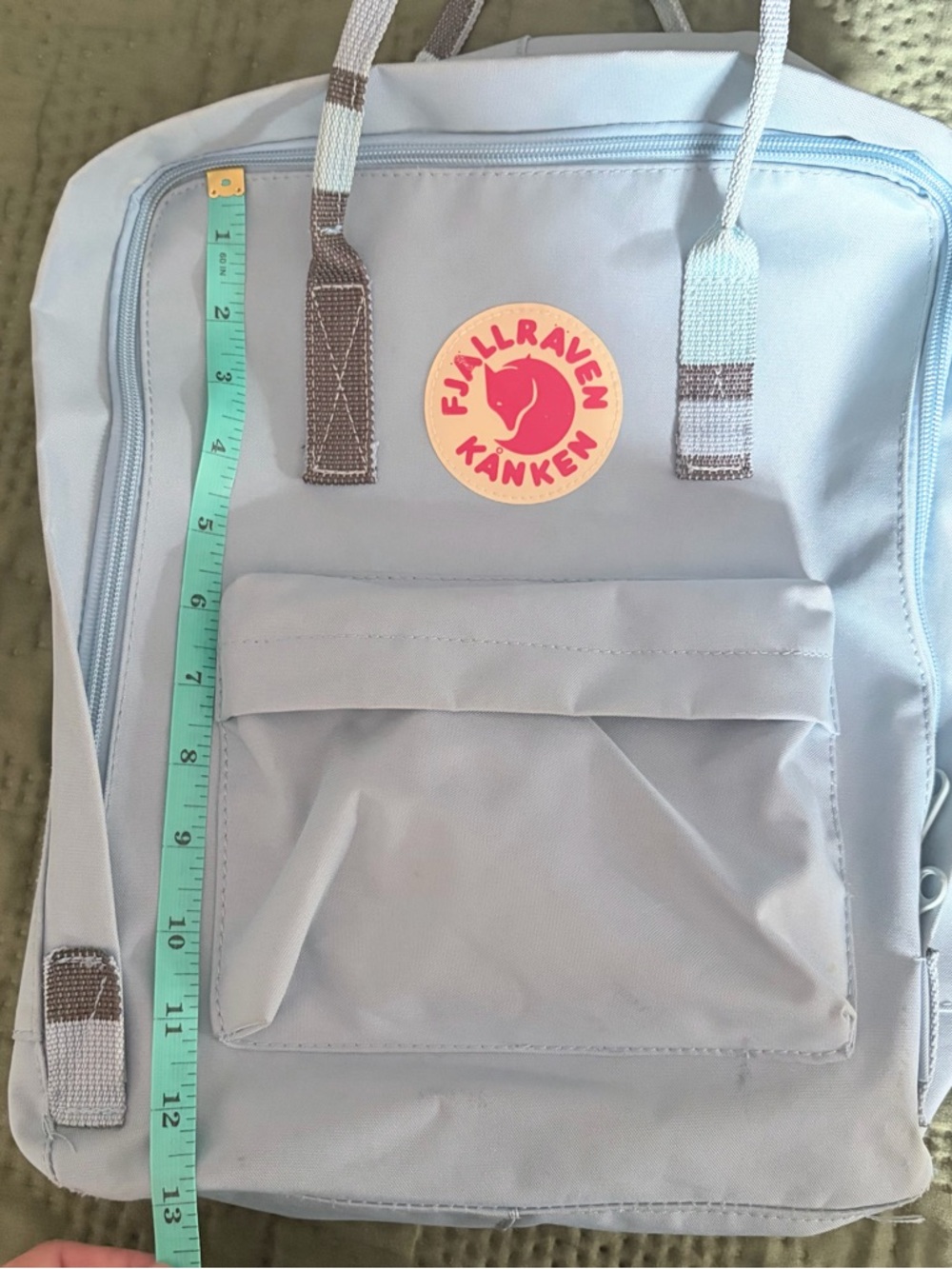 Fjallraven Kanken Classic Backpack Blue Striped Straps School Bag Daypack - Picture 7 of 8